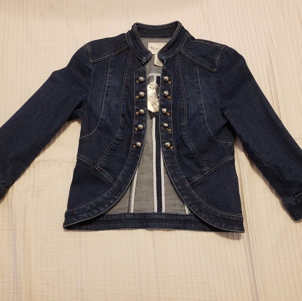 NWT White House Black Market Jean jacket. Size 0